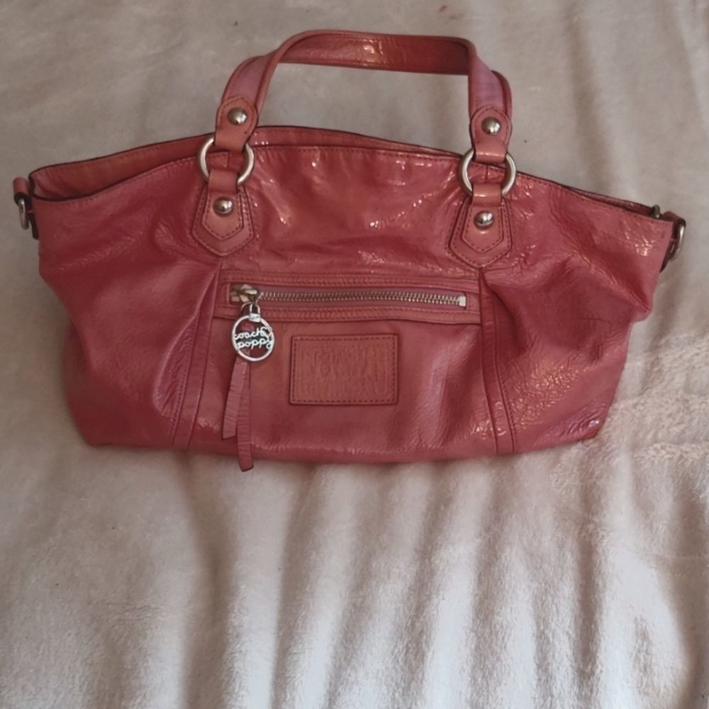 Coach Poppy - Patent Leather Hand Bag